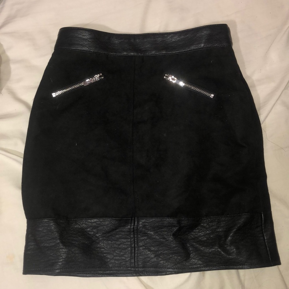 Black mini skirt